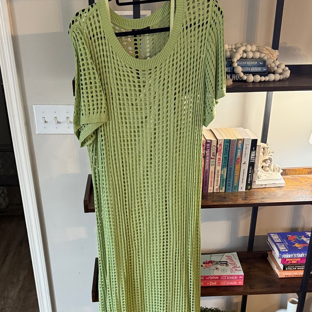 Lime Green Knit Maxi Dress